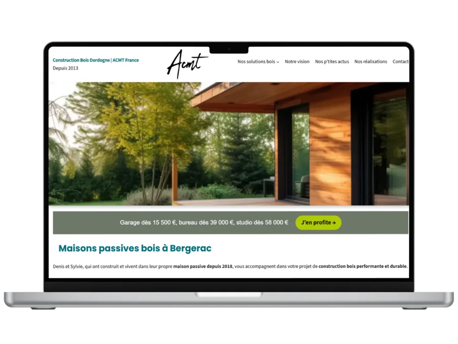 Le site ACMT Construction Bois