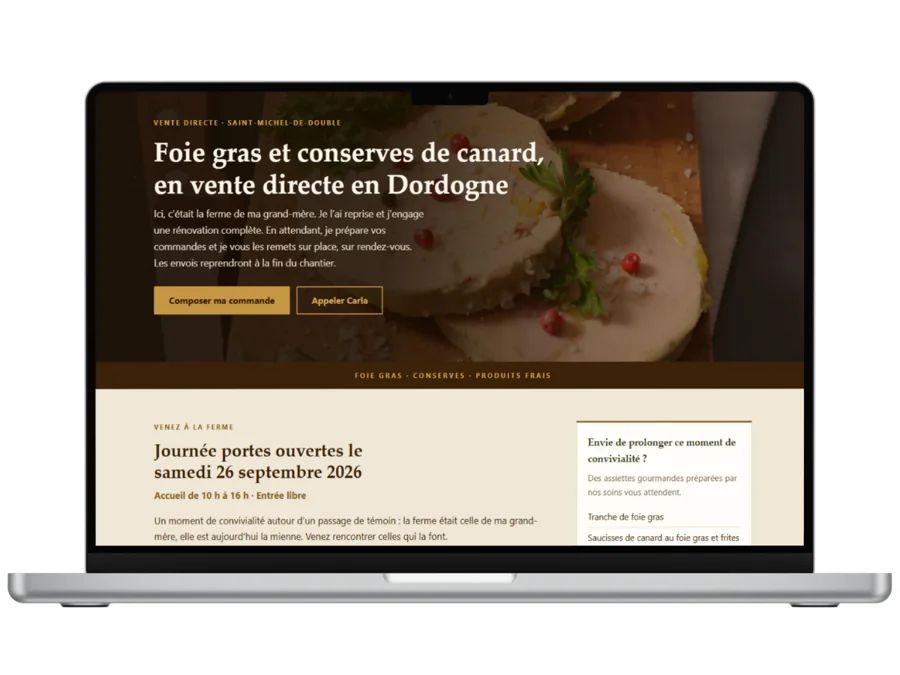 Le site Le Canard du Perrier